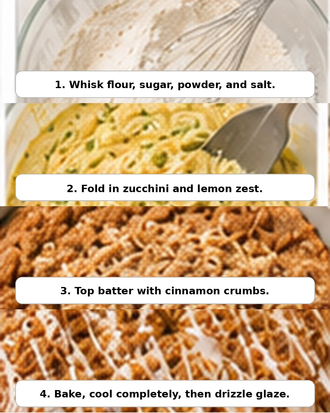 Delicious Lemon Zucchini Coffee Cake with crumb topping and lemon glaze.