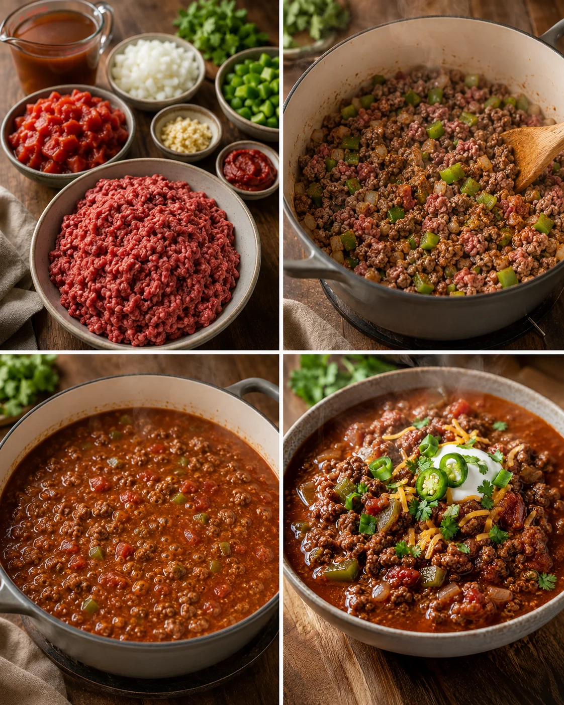 Process placeholder: check chili thickness/consistency until desired thickness is reached